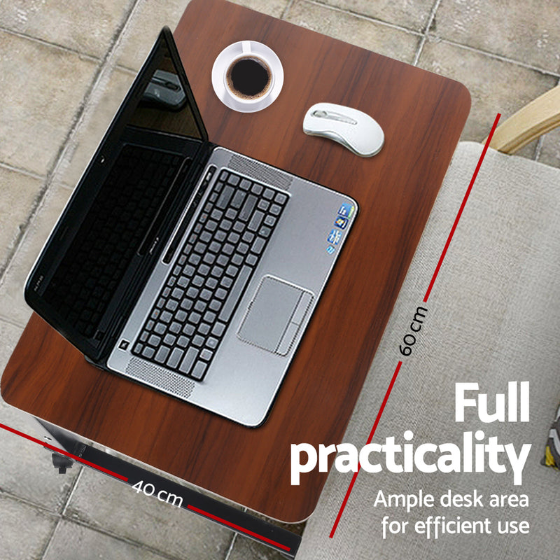 Adjustable Laptop Table - 60CM -Dark Wood