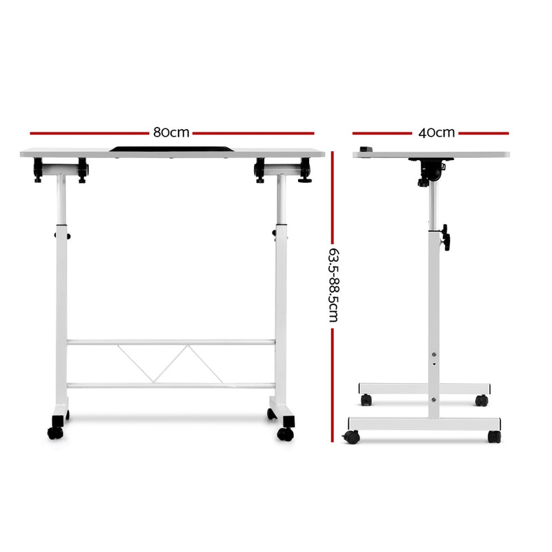 Adjustable Laptop Desk Table - 80CM White