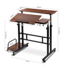 Adjustable Laptop Desk - 80CM - Dark Wood