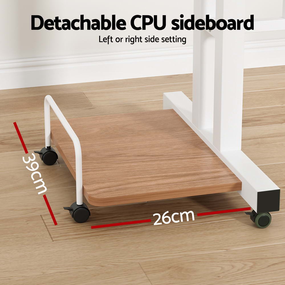 Sterling Mobile Twin Laptop Desk – Brown – 80 cm