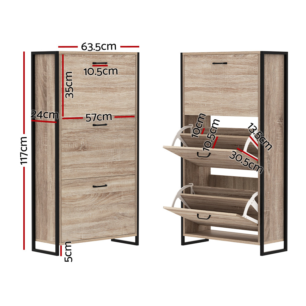 Serano Adjustable Shoe Storage Cabinet – Wood