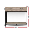 Hallway Console Table with Drawer Storage - Oak