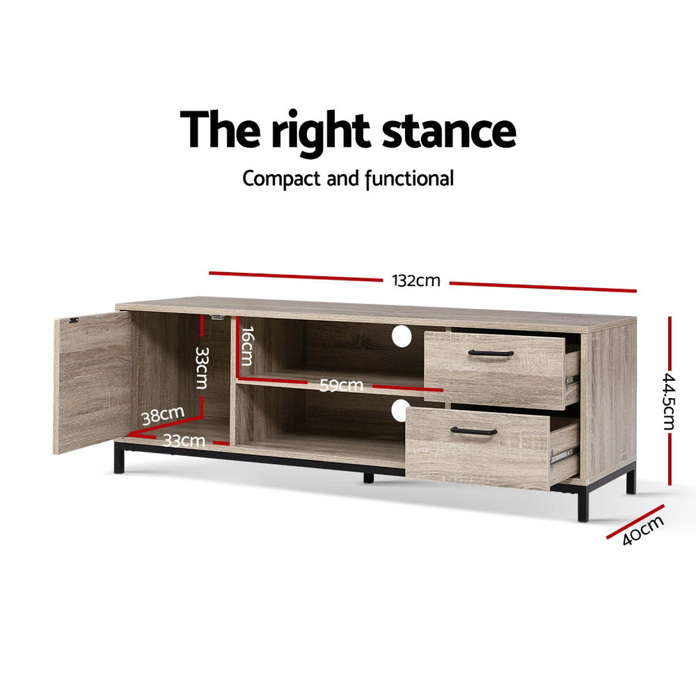 Camden TV Entertainment Unit – Oak – 132 cm
