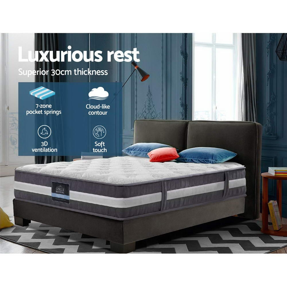 Lotus Pocket Spring Mattress – Grey – King