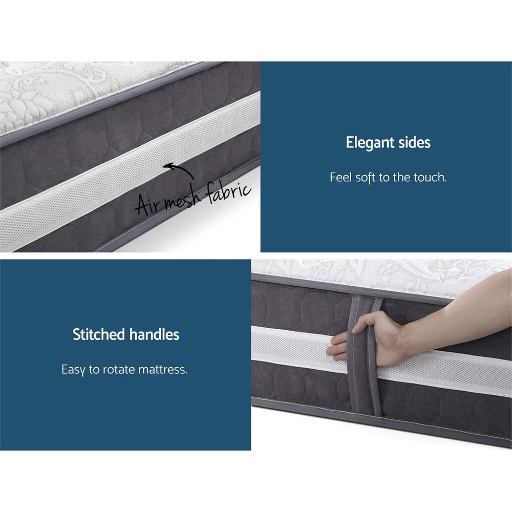 Marston Pocket Spring Tight Top Mattress – White – Queen