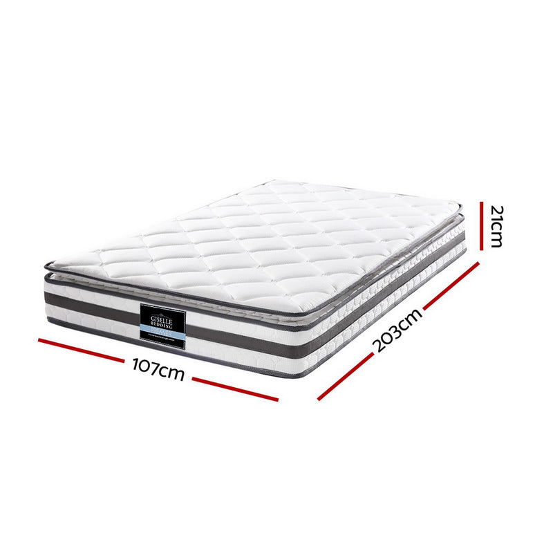 KING SINGLE Size - Pillow Top Mattress - 21cm