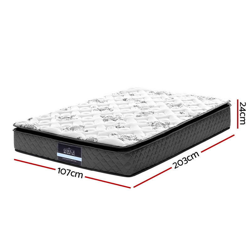 KING SINGLE Size - Pillow Top Mattress - 24cm