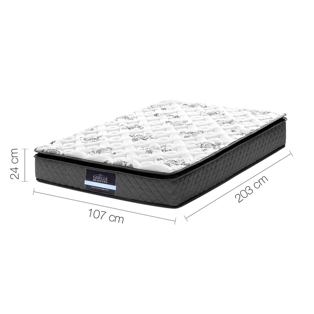 Alderon Pillow Top Mattress – White – King Single
