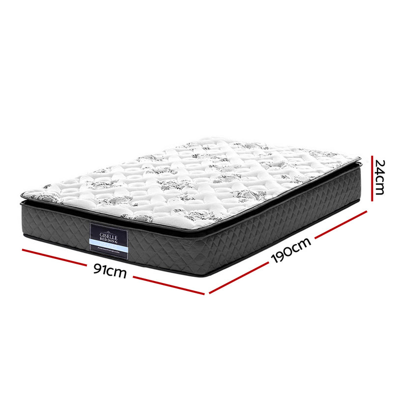 SINGLE Size - Pillow Top Mattress - 24cm