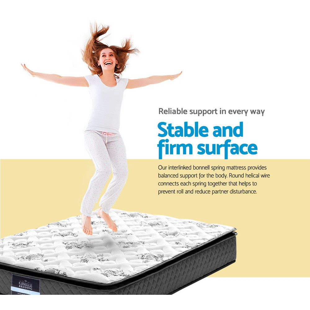 Nolan Pillow Top Bonnell Spring Mattress – White – Single