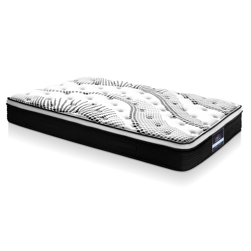 Halston Euro Top Pocket Spring Mattress – White – King Single