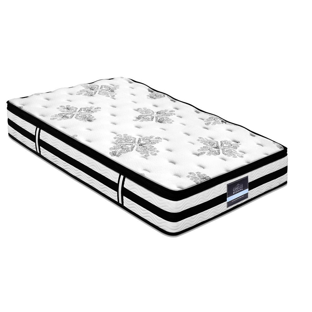 Halston Euro Top Pocket Spring Mattress – White – King Single