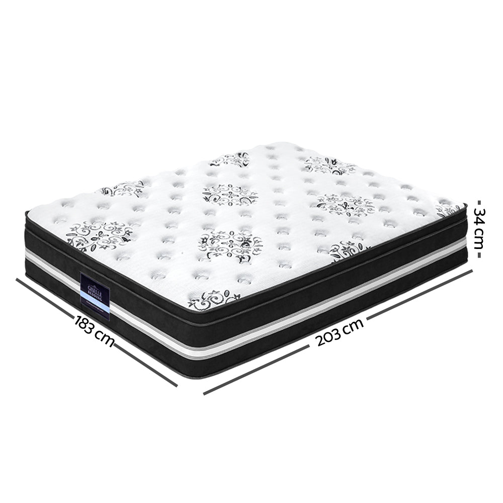 Castello Cool Gel Euro Top Foam Mattress – White – King