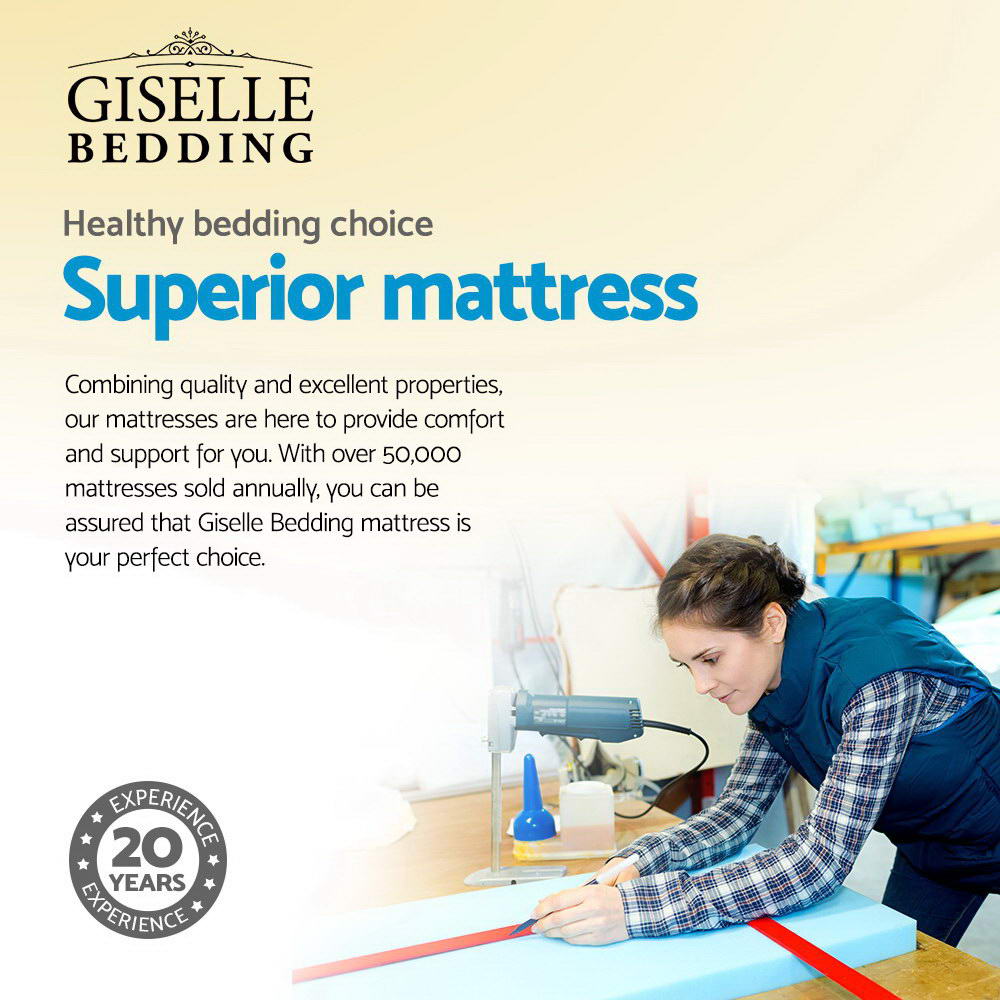 Castello Cool Gel Euro Top Foam Mattress – White – King