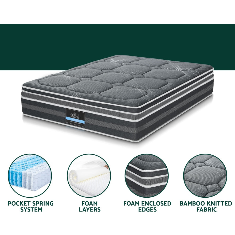 SleepCraft Euro Top Mattress – White – Double