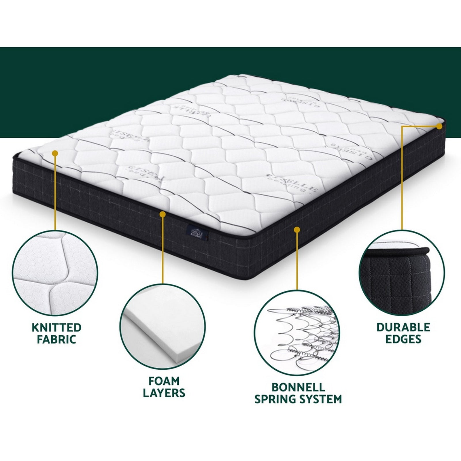 EverSleep Pocket Spring Mattress – White – King
