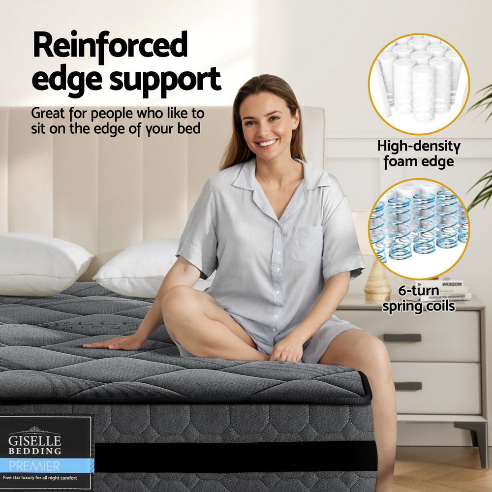 Serano Pocket Spring Mattress – White – King