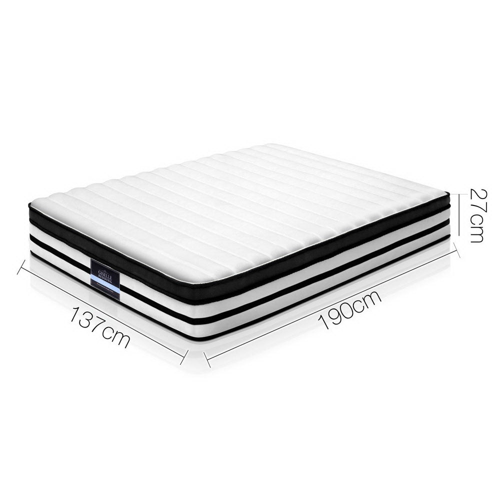 Nara Euro Top Pocket Spring Mattress – White – Double