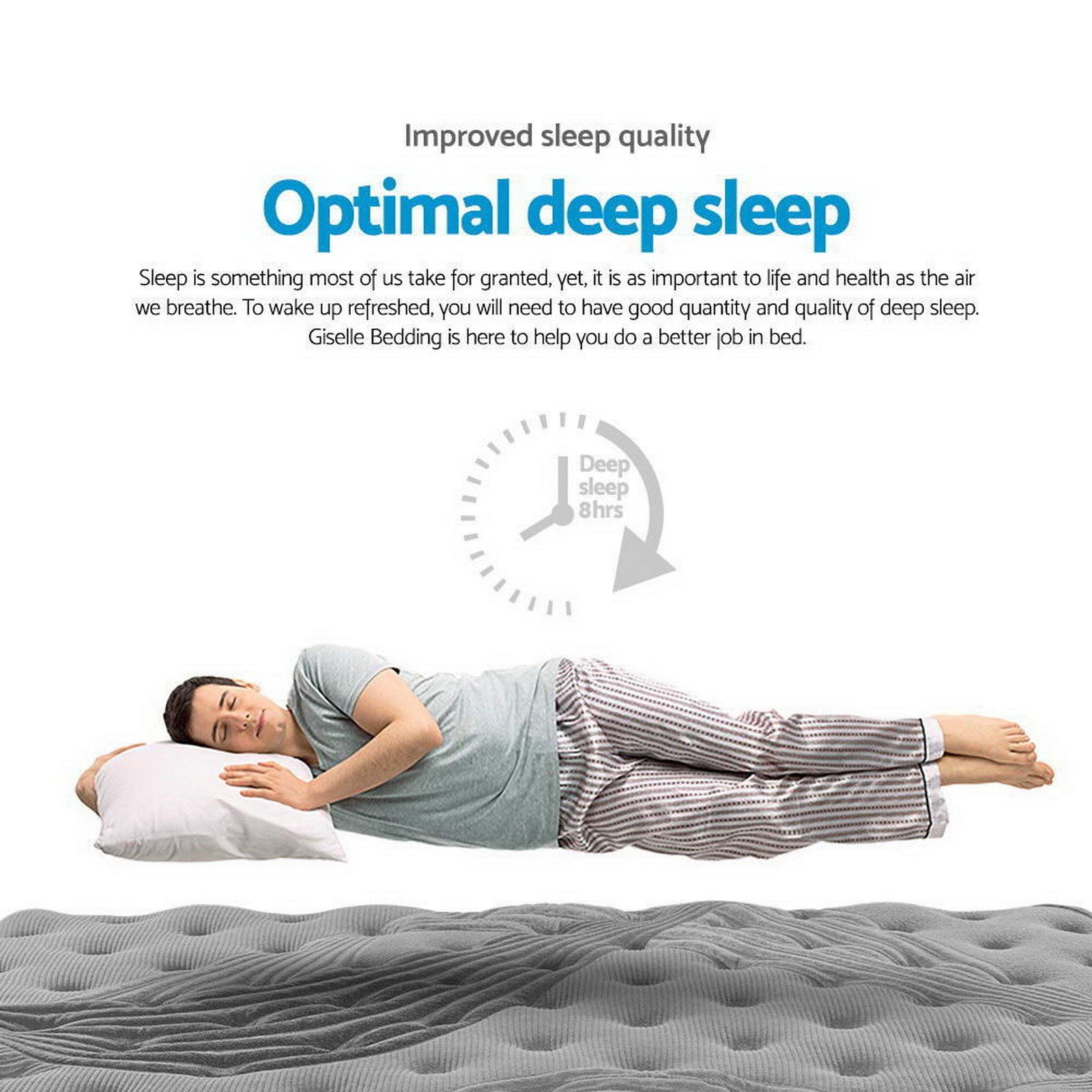 Bamboo Charcoal Euro Top Mattress – Black – King