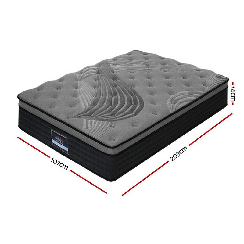 KING SINGLE Size - Bamboo Mattress - 34cm - Black