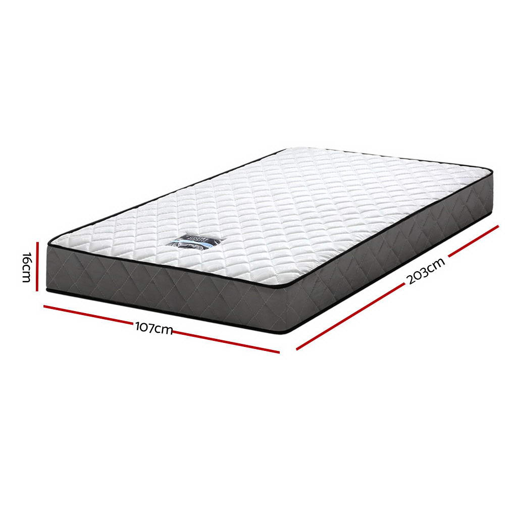 PureRest Pocket Spring Mattress – White – King Single