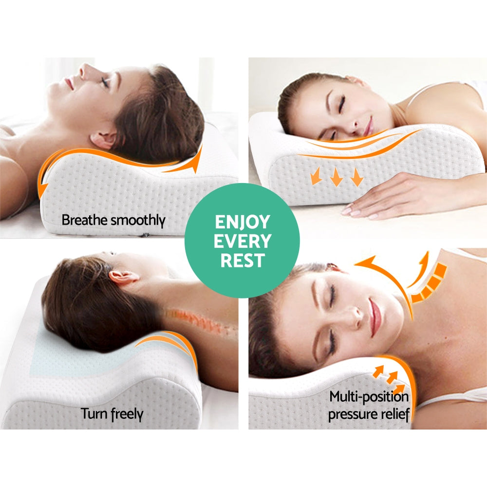 Arctic Contour Cool Gel Pillows – White – Twin Pack
