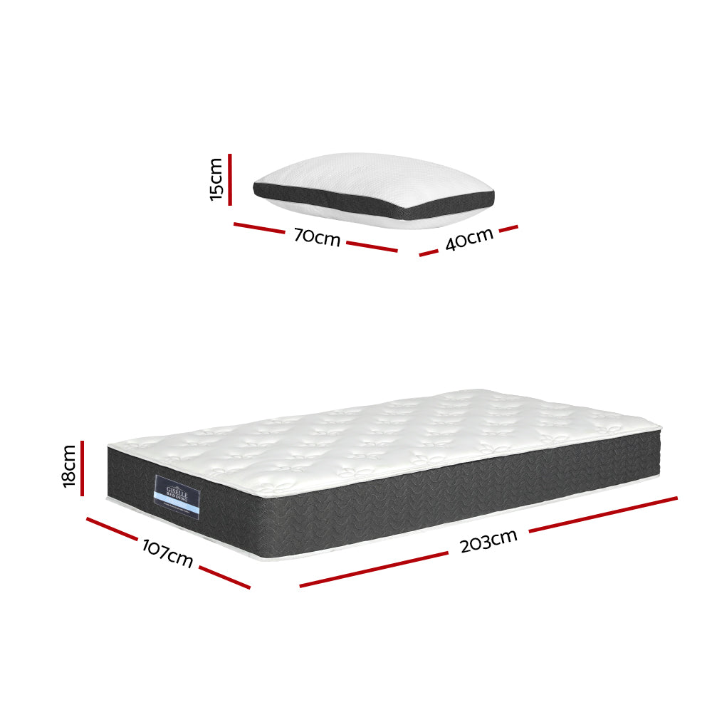 SleepCraft Pocket Spring Mattress – White – King Single