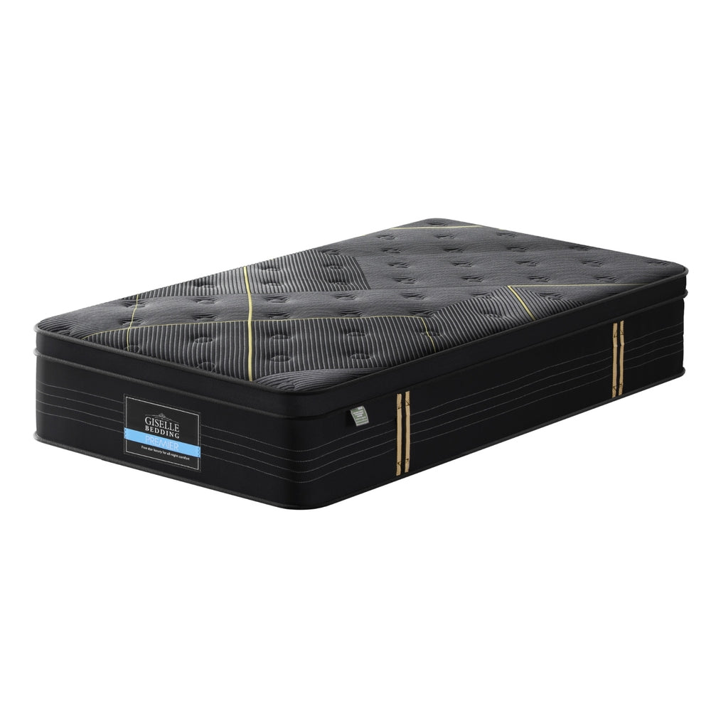 CozyNest Euro Top Mattress – White – King Single