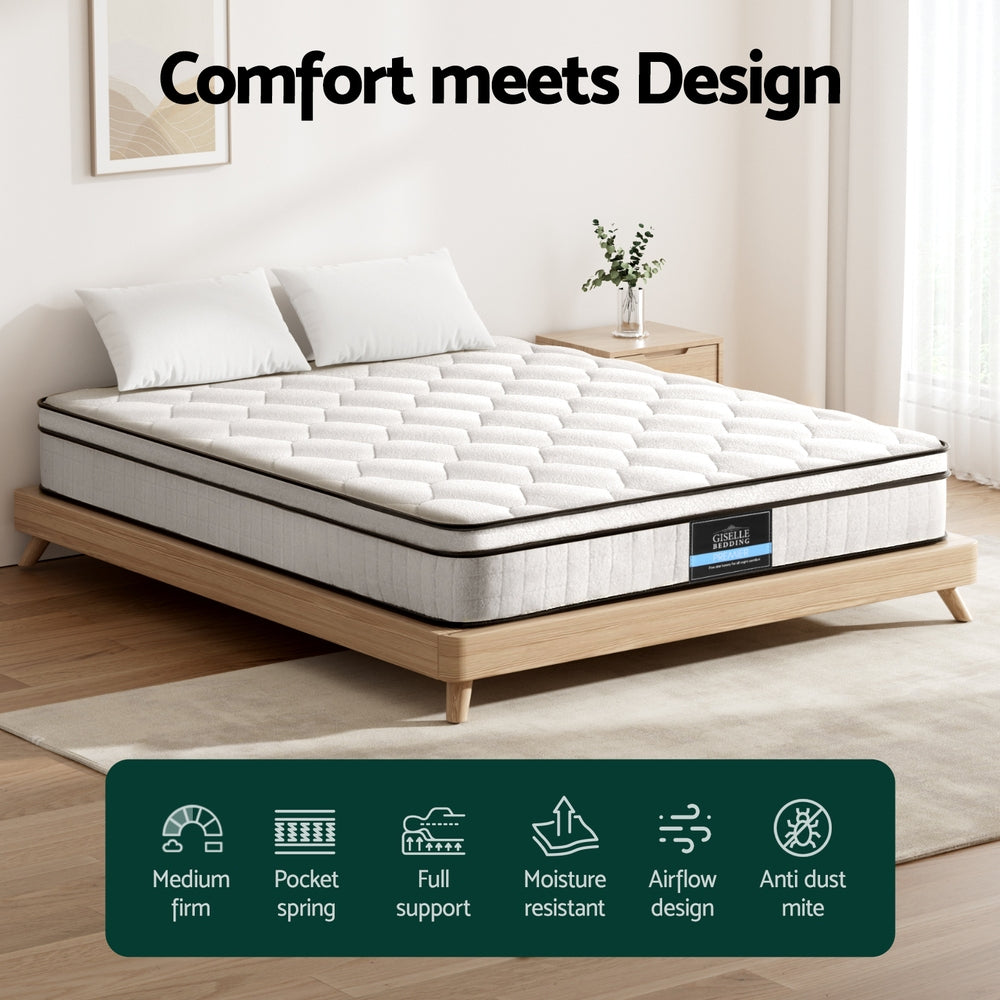 Hadley Euro Top Mattress – White – Double