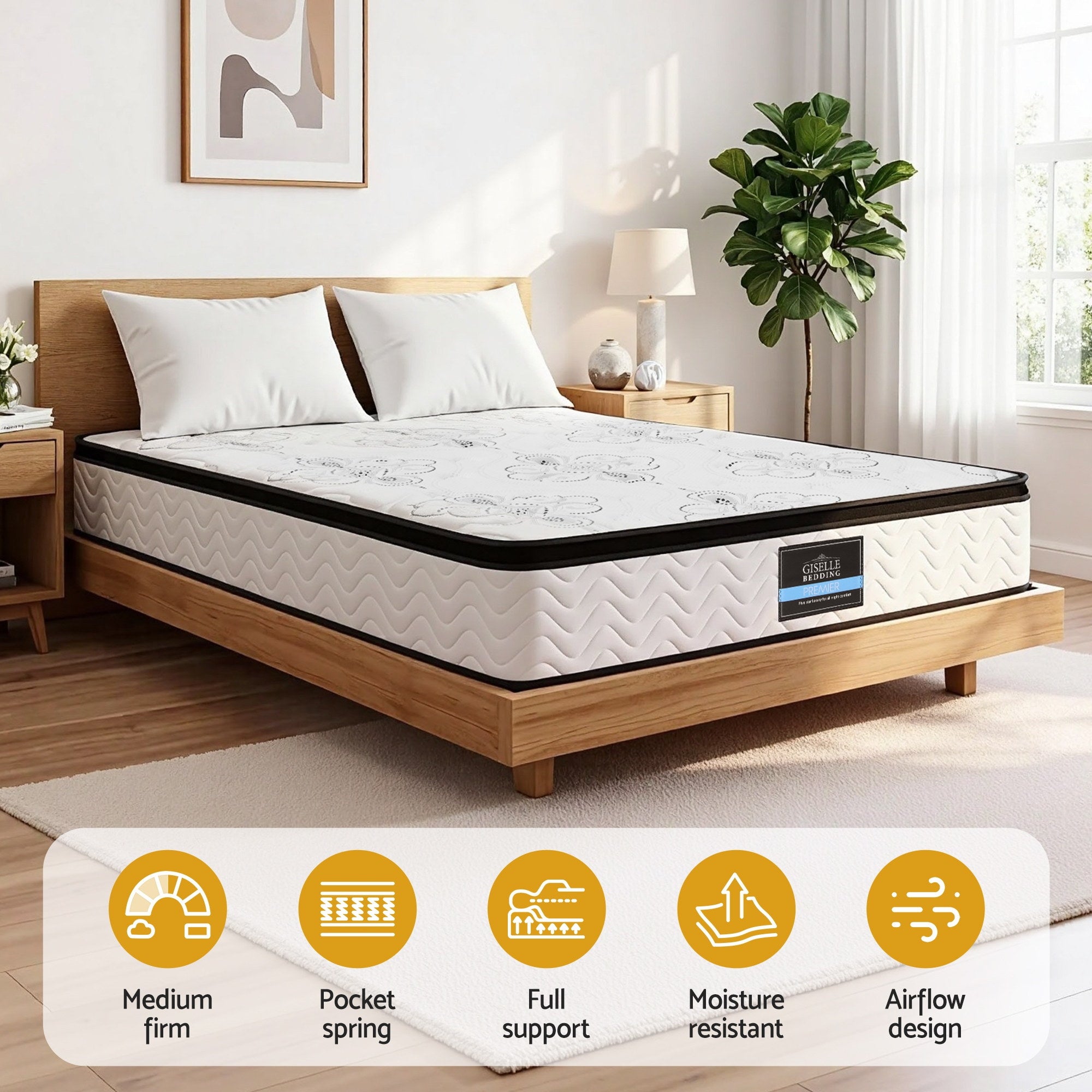 Nova Mattress 30cm Pocket Spring Euro Top Medium Firm – Double