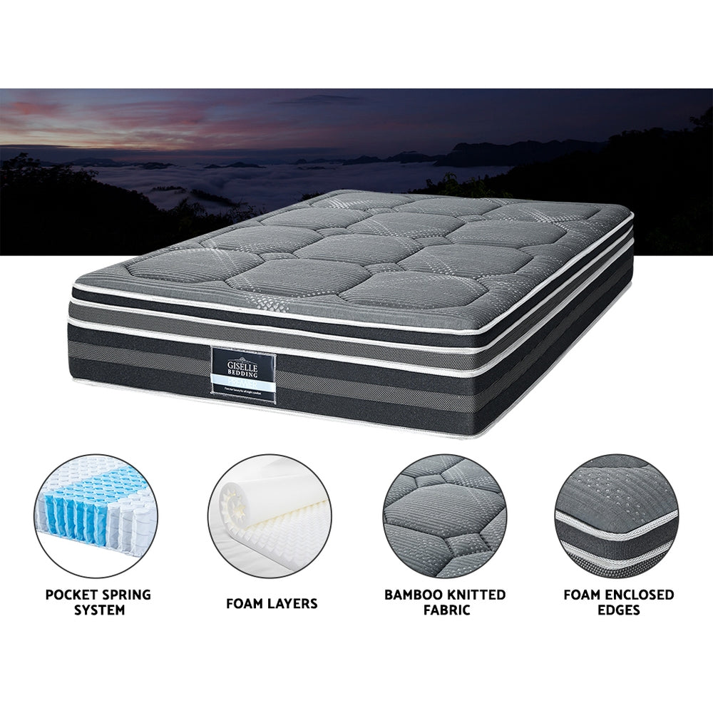 Kairo Dual Euro Top Bamboo Cover Mattress – Beige – King