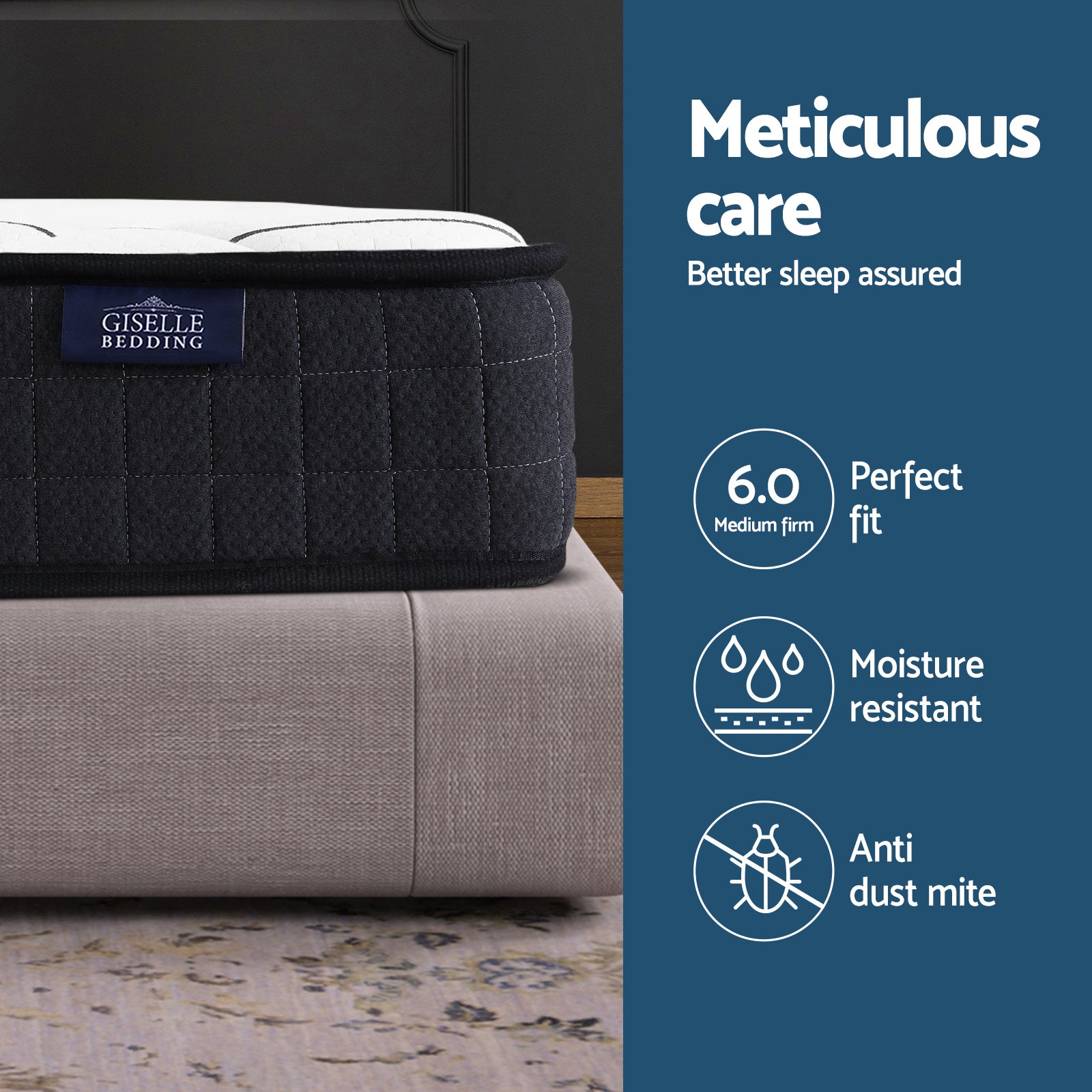 VelvetRest Pocket Spring Mattress – Medium – Double