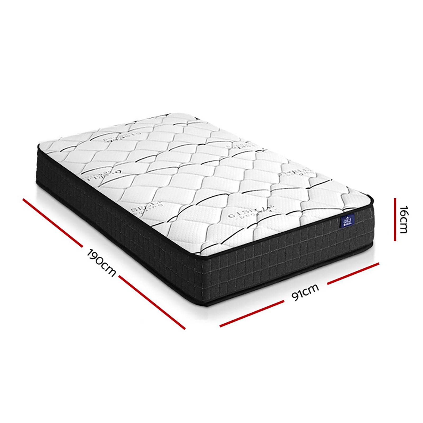 Kairo Bonnell Spring Mattress – White – Single
