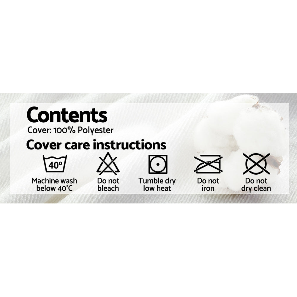 Sera Memory Foam Pillows – White – Twin Pack