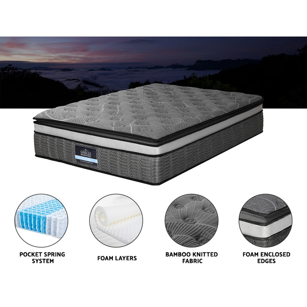 Cascade Pocket Spring Mattress – White – Double