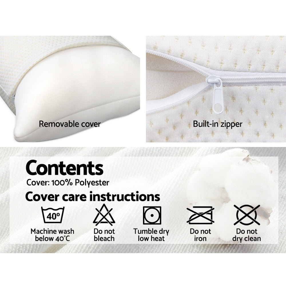 Luxara Memory Foam Pillows – White – Set of 2