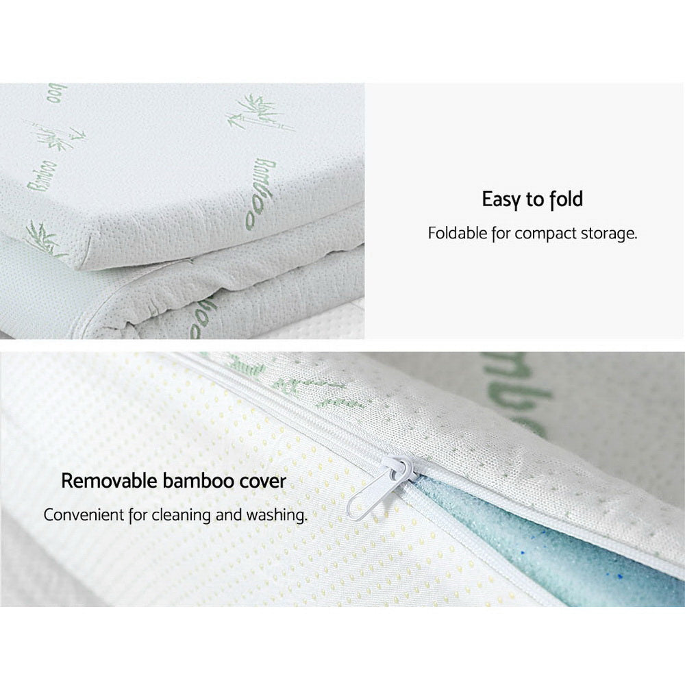 SoftHaven Gel Foam Mattress Topper – Blue – Double