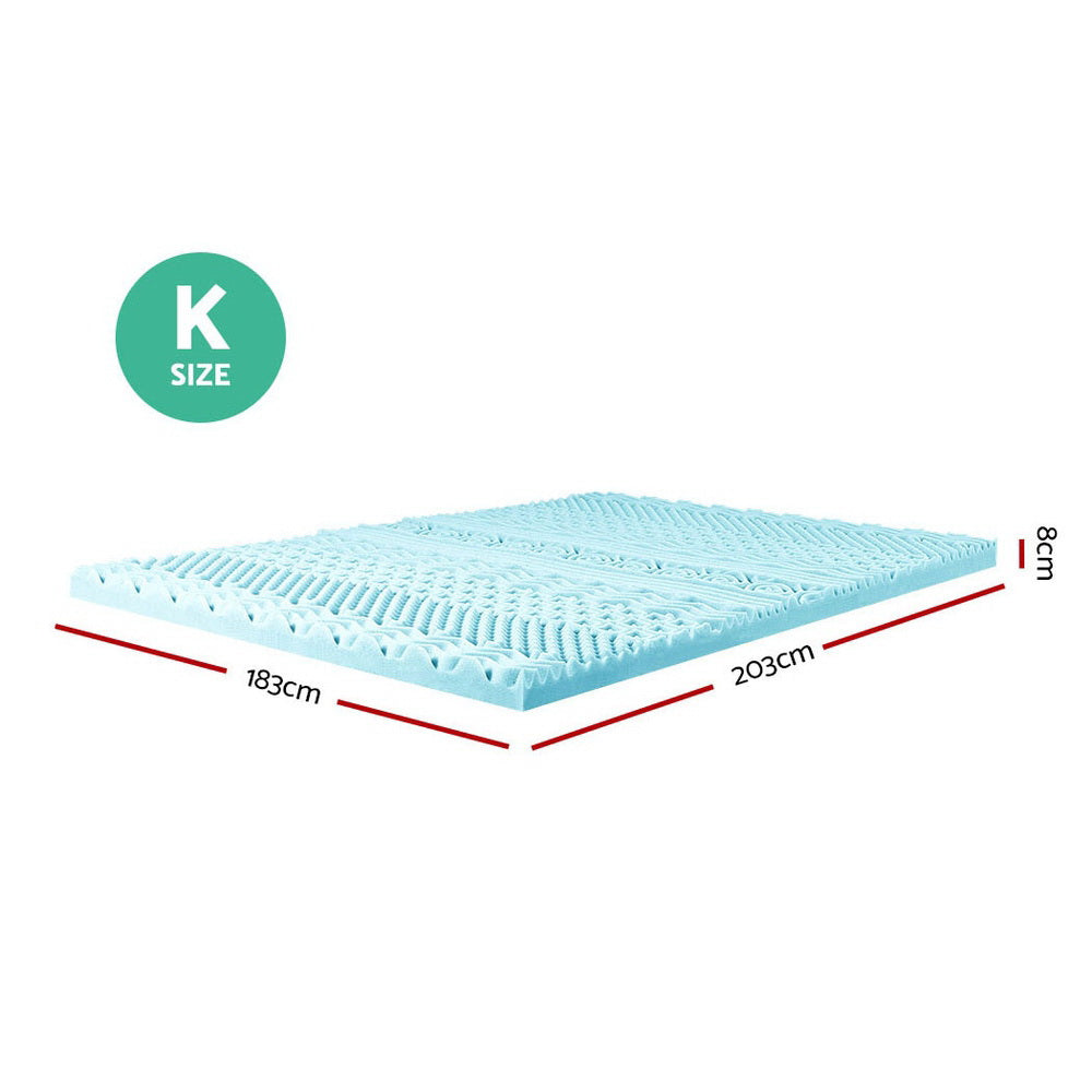 Soothe Gel Foam Mattress Topper – Blue – King