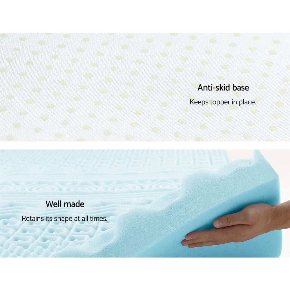 Soothe Gel Foam Mattress Topper – Blue – King