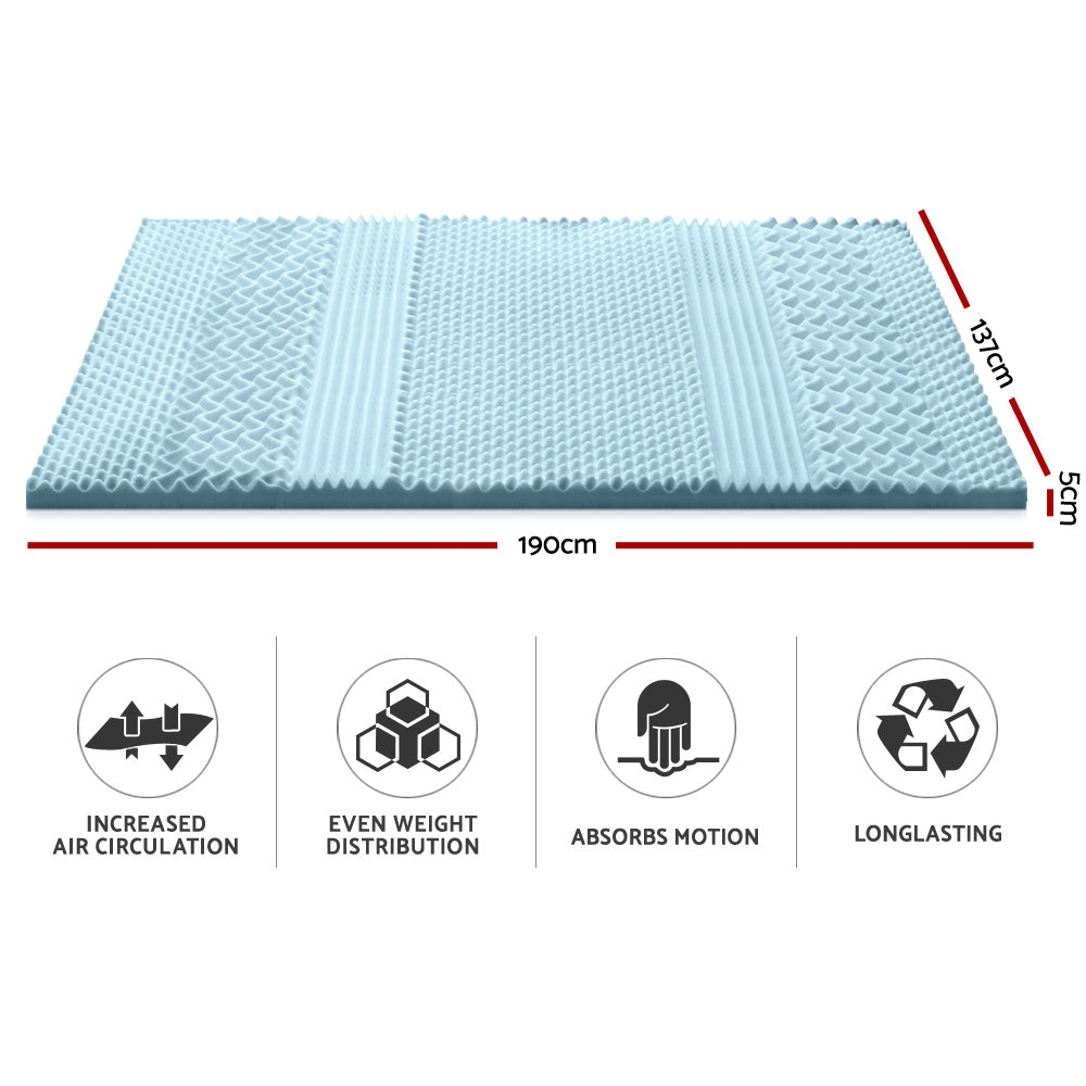 Pillowcloud Gel Memory Foam Mattress – White – Double