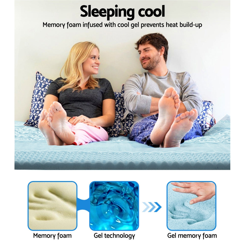 PureRest Gel Memory Foam Mattress – White – Queen