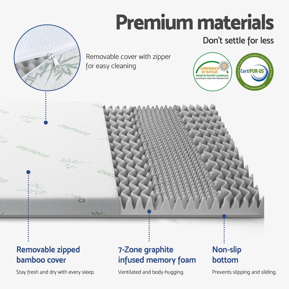 Calmcore Memory Foam Mattress – Grey – Queen