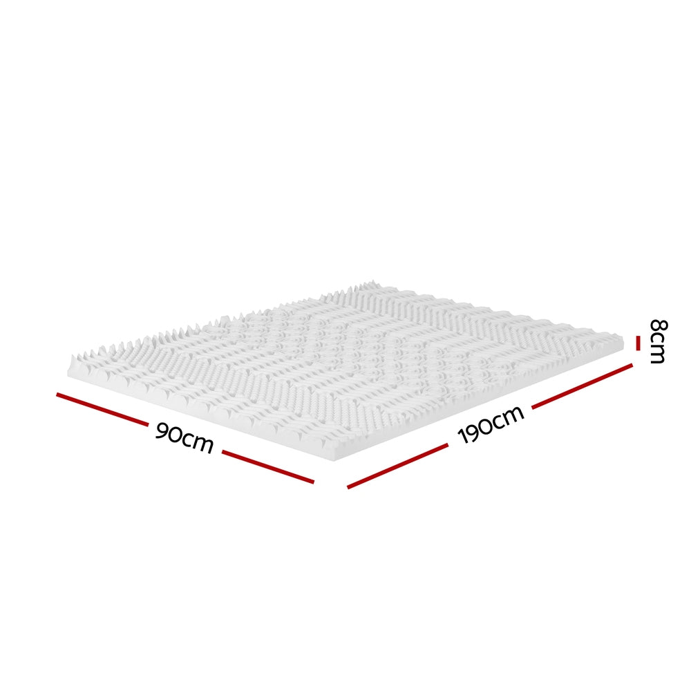 Marston Memory Foam Mattress Topper – White – Single