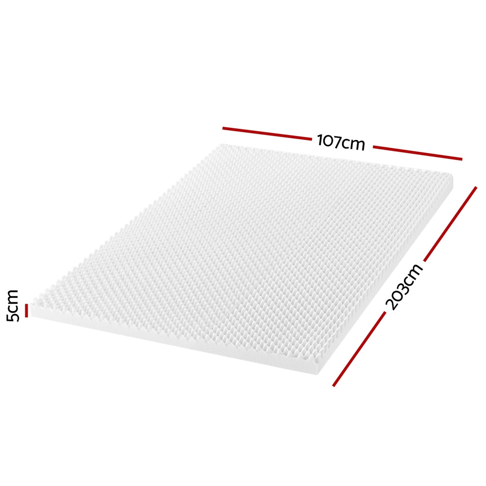 Serano Memory Foam Mattress Topper – White – King Single