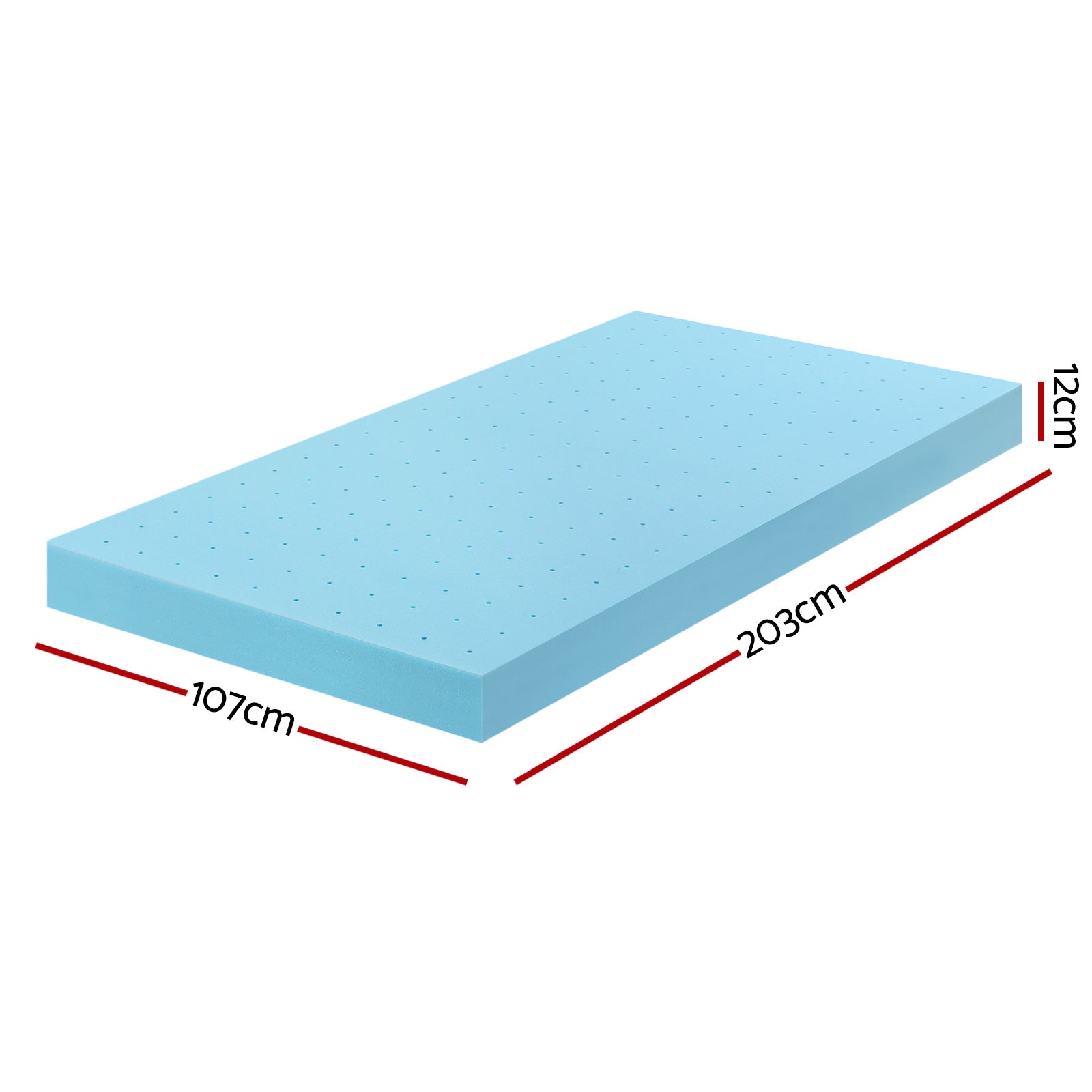 Ease Gel Foam Mattress Topper – White – King Single