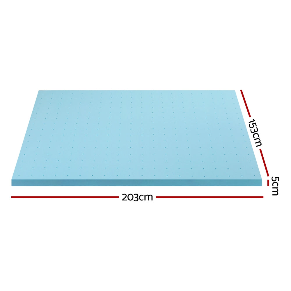 Celara Gel Foam Mattress Topper – White – 5 cm – Queen