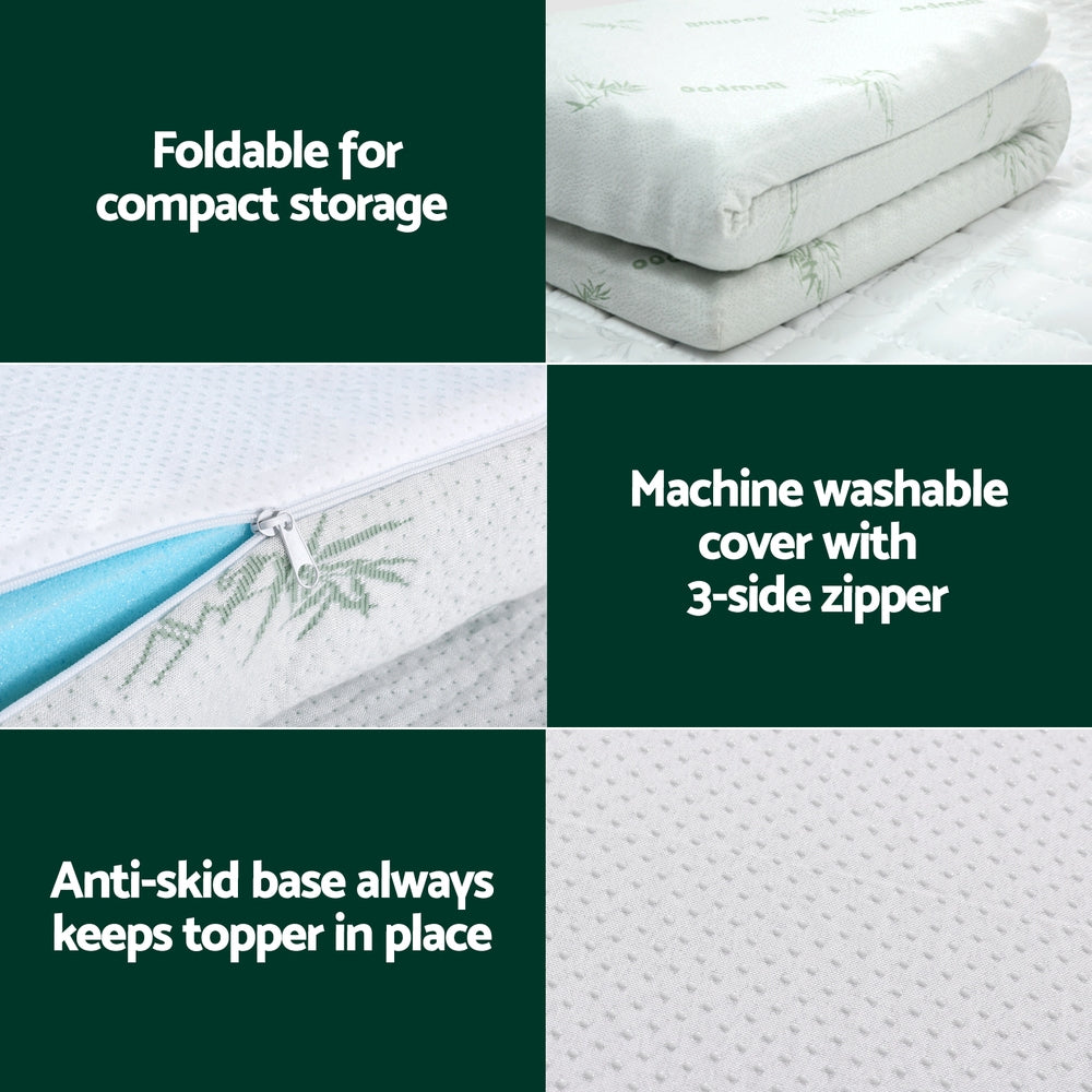 Velora Gel Foam Mattress Topper – White – 8 cm – King
