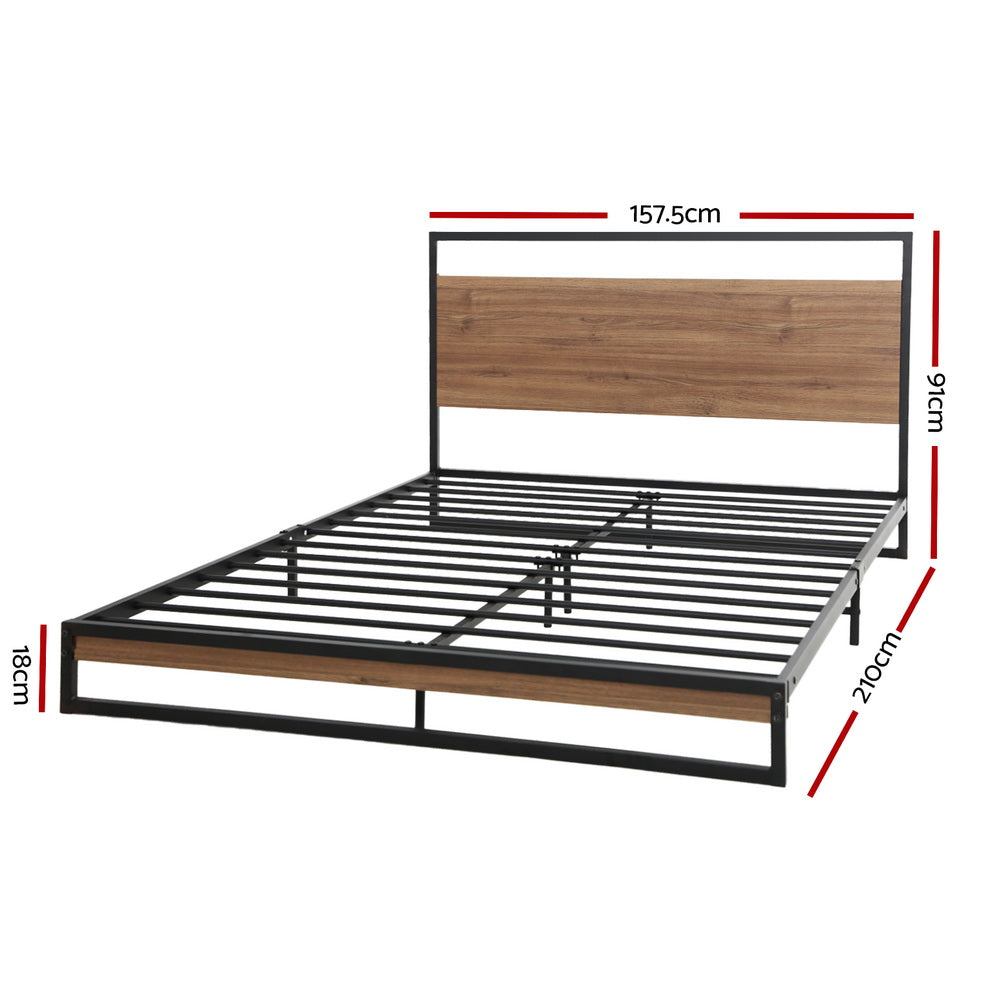 Dane Metal Bed Frame – Black – Queen