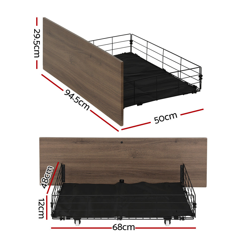 Haven Under Bed Storage Drawers – Black – Set of 2
