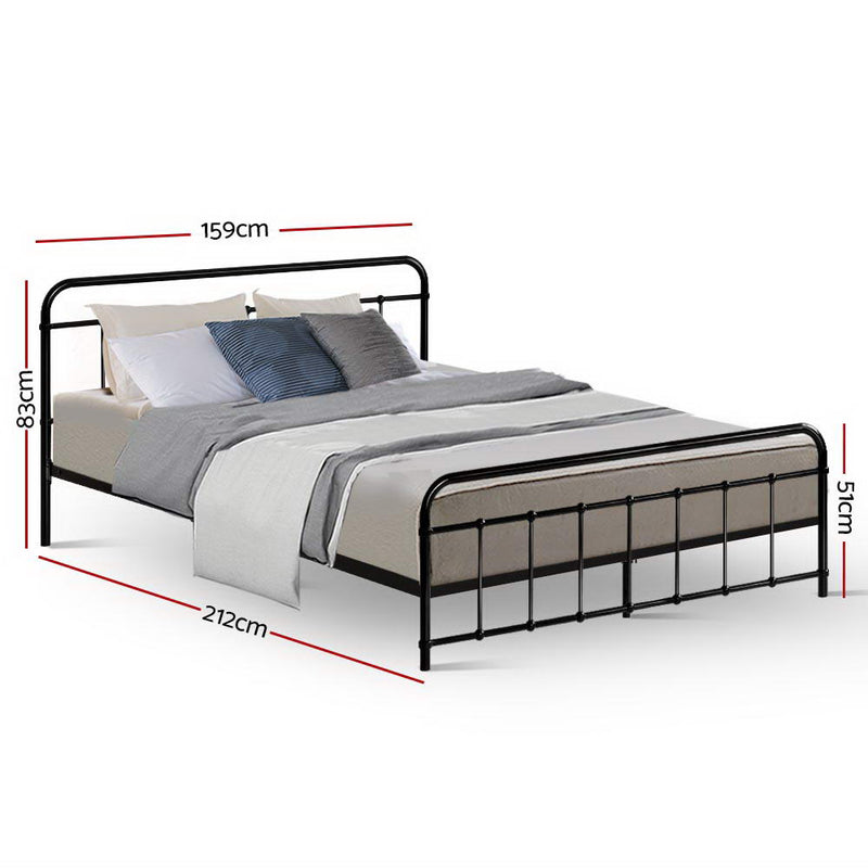 QUEEN Size - Metal Frame - Black